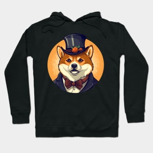 Shiba Inu with Top Hat Hoodie